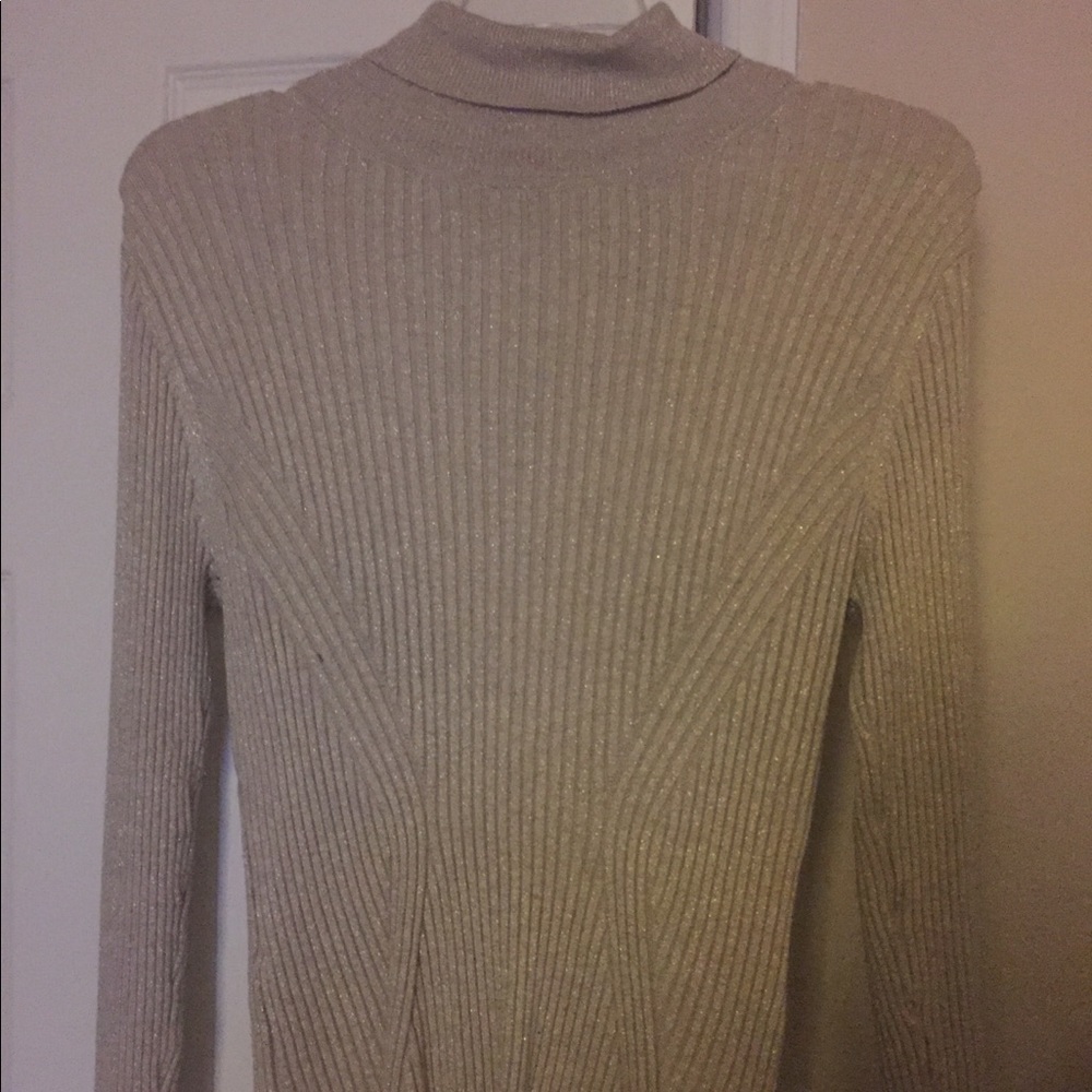 Champagne colored sweater with sequins